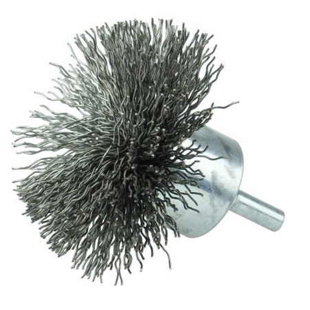 WEILER 2-3/4" Circular Flared Crimped Wire End Brush, .020" Steel Fill 10040